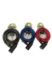 Candado Cadena para Motocicletas Bicicleta Delgado Llave Seguridad Bici moto anti robo antirobo seguro portatil - Azul - Ver 1