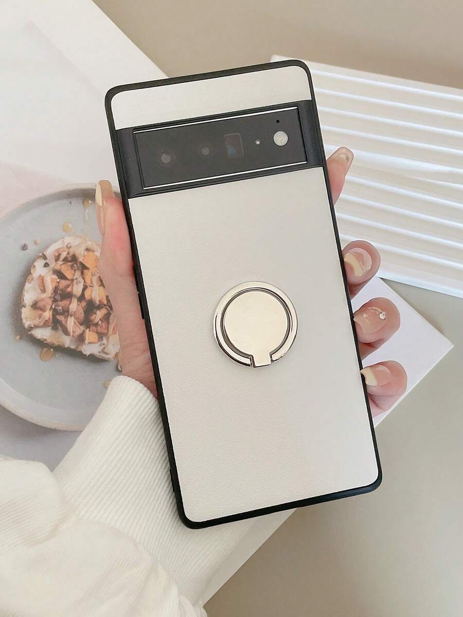 1 Miếng Hai tông màu Chống giọt bắn chất liệu da PU Ốp lưng & bao da điện thoại Với Quả vải Mẫu Đối với Điểm ảnh , Với người có ring & Đứng Chức năng - Nhiều màu - Xem 1