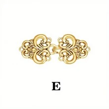 1pc Vintage Sweater Shawl Pin, Metal Dress Cardigan Brooch, Flower Pattern Collar Clip, Brooch Accessory - E - View 8