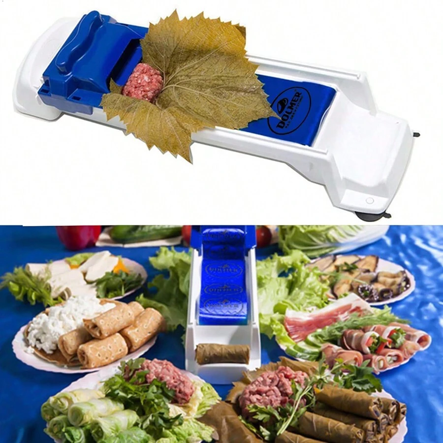 Rolling Machine For Pancake, Sushi, Veggie, Meat, Suitable For Beginners To Roll Meat, Vegetable, Pan Cake, Sushi, Tool For Rolling Cabbage Leaves And Grape Leaves - Blue - View 1