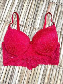 Plus Size Bras & Bralettes - 紅色 - 查看 4