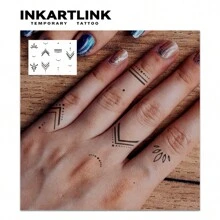 INKARTLINK Revolutionary Technology Tattoo, Semi-Permanent Tattoo, Finger, Waterproof, Long-Lasting Temporary Tattoo, Realistic Fake Tattoo, Vegetable-Based, Magic Tattoo, Finger Tattoo - Black - View 3
