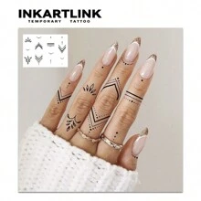 INKARTLINK Revolutionary Technology Tattoo, Semi-Permanent Tattoo, Finger, Waterproof, Long-Lasting Temporary Tattoo, Realistic Fake Tattoo, Vegetable-Based, Magic Tattoo, Finger Tattoo - Black - View 6