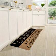 1 Pièce Tapis D'entrée Accueillant Antidérapant, Tapis De Cristal En Velours Lavable En Machine Pour Couloir, Entrée, Salon Et Cuisine. Tapis De Sol Long, Doux Et Antidérapant Avec Fonction Résistante Aux Huiles. - Noir - Voir 3