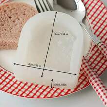 1pc Sliced Bread Mold Simulation Mini Toast Slice Silicone Mold Shaped Aromatherapy Candle Mold - White - View 2