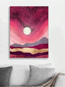 1個客廳裝飾品，藝術和色彩交織，打造夢幻場景，適用於餐廳、家庭辦公室牆壁裝飾，防水防油，無框畫最佳禮物 - 彩色 - 查看 4