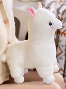 Juguete de peluche de Alpaca, Cojín reconfortante para dormir, muñeco para montar. Regalo del día de la madre, sorpresa, pequeño presente para regalo de cumpleaños de amigos - Blanco - Ver 5