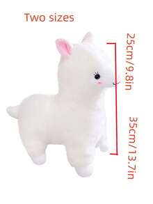 Juguete de peluche de Alpaca, Cojín reconfortante para dormir, muñeco para montar. Regalo del día de la madre, sorpresa, pequeño presente para regalo de cumpleaños de amigos - Blanco - Ver 8