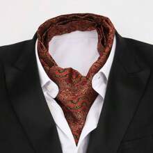 Bufanda larga reversible retro para hombre, bufanda casuales de caballero, bufanda formal de negocios para primavera, otoño e invierno, accesorios de camisa de traje de fiesta casual estilo ascot, excelente regalo boho