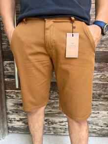 Men Shorts - 卡其色 - 查看 7