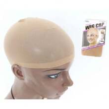 Touca Wig Cap 2 Pç Toucas Finas Para Prender Os Cabelos Antes Da Front Lace Ou Peruca - Bege - Visão 1