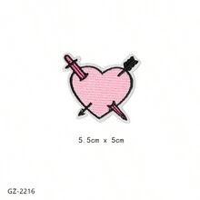 1入歐美風格時尚心形布貼,帶繡花自製衣著配件 - 彩色 - 查看 19