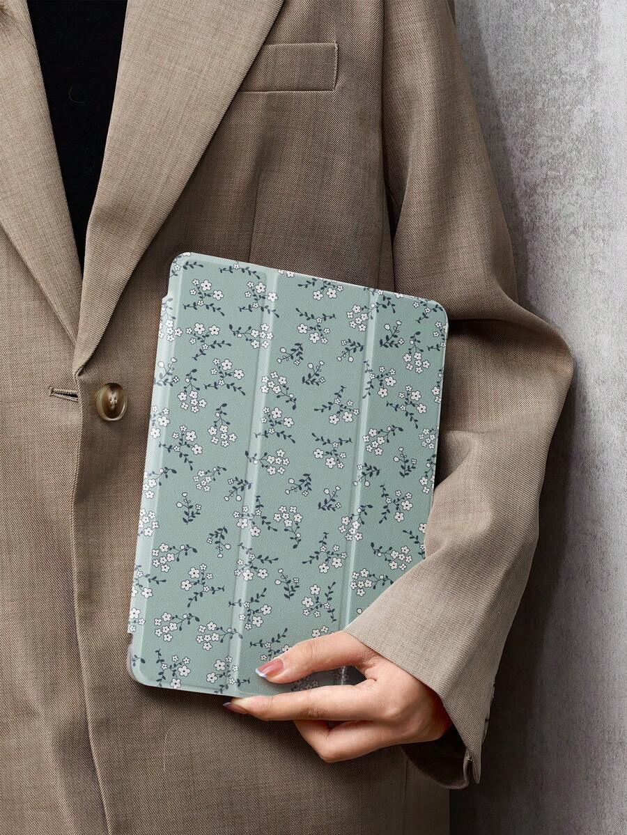 Trắng Hoa Ốp tương thích với iPad Mới iPad 10.9inch , tương thích với Huawei Thiên hà 5 Che phủ , Với Ngăn đựng bút , Ủng hộ Đồng hồ tự động Ngủ/Thức Nắp