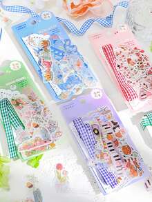 20 cái/gói Ren Hình dán Chất liệu Gói hàng , Ấm áp Loạt Tươi Phong cách DIY Làm sổ lưu niệm Đồ trang trí - Nhiều màu - Xem 6