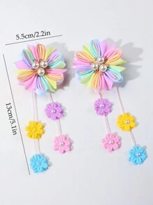 2 chiếc kẹp tóc hoa hai mặt dành cho nữ, kẹp tóc hình hoa hồng sáu cánh đính ngọc trai giả, phụ kiện tóc thời trang hàng ngày cho nữ. Kẹp tóc càng cua, kẹp tóc cài đầu, đồ dùng học tập, phụ kiện đội đầu, ghim cài tóc. - Nhiều màu - Xem 6