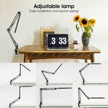 OYAJIA LED Desk Lamp, Adjustable Swing Arm Table Lamp With Clamp,Eye-Caring Architect Desk Light,Dimmable Lamp For Home Office With USB,3 Lighting Modes With 10 Brightness Levels,10W - Black - View 4