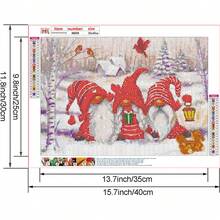 1入組藝術家家居裝飾,成人鑽石圖畫套件,全圓形diy 5d鑽石繪畫套件適用於初學者,完整的鑽石繪畫工具套組 - 彩色 - 查看 2