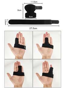 Finger Splint Brace Trigger Finger Support Fracture Fix Hand Protector Brace Adjustable Finger Splint - Black - View 6