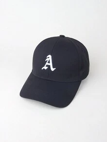 1 Miếng Đúng mốt Của phụ nữ Mũ bóng chày Với Chữ thêu Thích hợp Đối với Tất cả các mùa , Kỳ nghỉ , Cặp đôi , Hằng ngày Du lịch , Ngoài trời Và Giải trí Thể thao - Chữ A - Xem 5