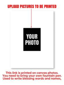 1Pc Wedding Guest Custom Photo Canvas, Personalized Wedding Sign Canvas Guestbook, No Frame - Multicolor - View 5