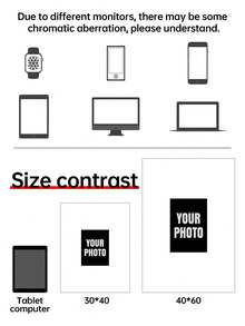 1Pc Wedding Guest Custom Photo Canvas, Personalized Wedding Sign Canvas Guestbook, No Frame - Multicolor - View 10