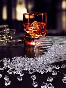 100pcs Acrylic Vase Filler Stones/Ice Rocks For Table Centerpieces, Wedding Decoration, Photography Prop - Transparent - View 4