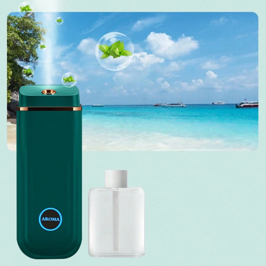 精油擴散器三檔可調芳香擴散器自動壁掛式和桌面雙用芳香療法機,供日常使用 - 綠色 - 查看 1