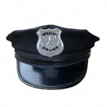 1pc Adult Women's Black Police Hat For Halloween Cosplay, Uniform Role-Play And Costume Party - Multicolor - View 14