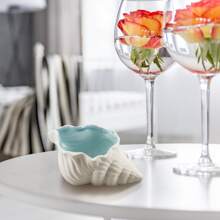 Conch Shaped Ceramic Jewelry Tray, Water Shell Jewelry Tray, Ceramic Ring Earring Holder, Ocean Theme Decorative Jewelry Tray For Rings Earrings Necklaces Bracelets Jewelry Watches Keys Decorative Office Small Items Storage Rack White Ceramic Gifts For Women Sun Travel Cool Back To School - Conch - View 2