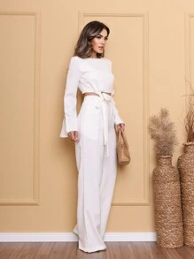 Women Two-Piece Outfits - trắng - Xem 3