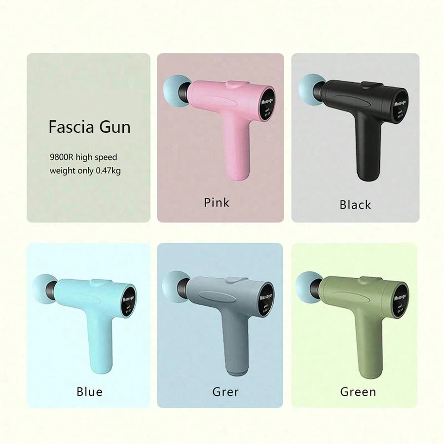 Professional Muscle Relaxation Electric Massage Gun With High-Frequency Vibration, Multifunctional And Quiet Portable Design, For Both Men And Women - Black - View 1