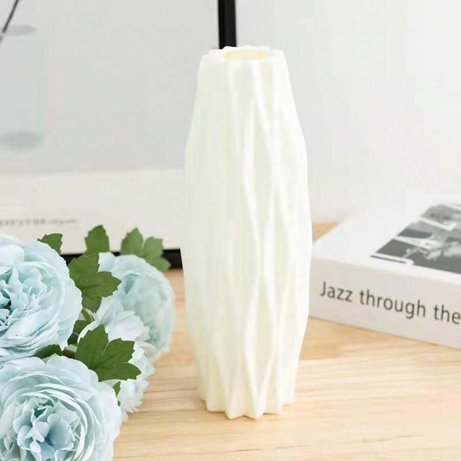 1 Pieza Jarrón De Decoración Simple Para Arreglos Florales En Sala De Estar Y Mesa Del Comedor - Beis - Ver 1