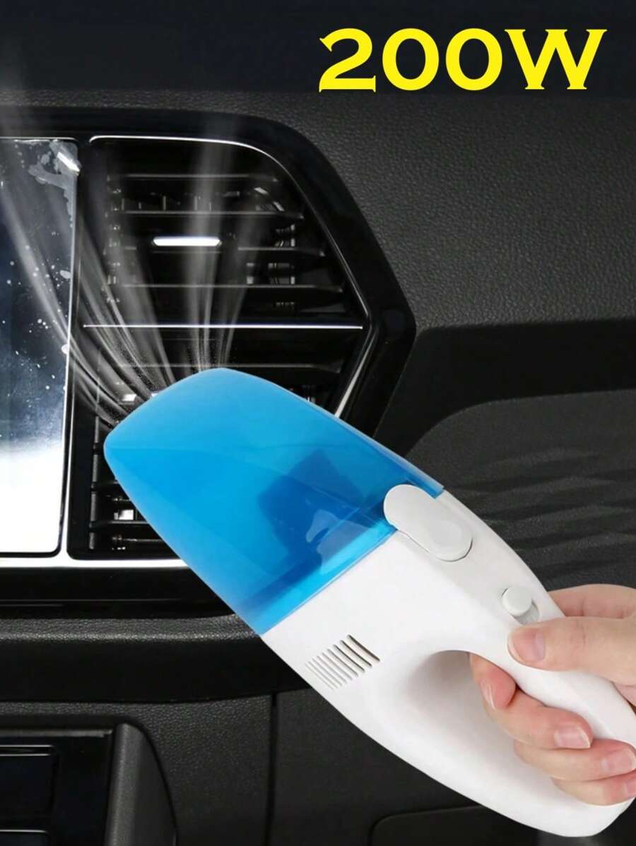 Aspirador portatil de mano limpieza interior 200w para coche 12v - Azul - Ver 1