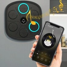 智能音樂拳擊機,三層減震配置的智能拳擊設備,家用壁掛音樂拳擊手-適用於業餘家庭健身拳擊訓練器材 - 黑色 - 查看 7
