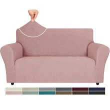YSTYLE Sofa Cover 1/2/3/4 Seats With Armrests, Stretch Couch Cover, Heavyweight Winter Slipcover, Non-Slip Sofa Cover Washable - Pink - View 10