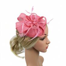 Chapeau fascinateur élégant de célébrité avec serre-tête et pince à cheveux, coiffure de mariage et de derby pour femmes 1 pièce Chapeau de cowboy Chapeau de cowgirl Halloween
