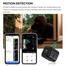 2024新款1入組方形高清無線wifi低功耗2路語音家庭安全監控攝像機,嬰兒和寵物監控,智能家居安全監控,夜視無線自動跟踪運動檢測和追踪 - 黑色 - 查看 3