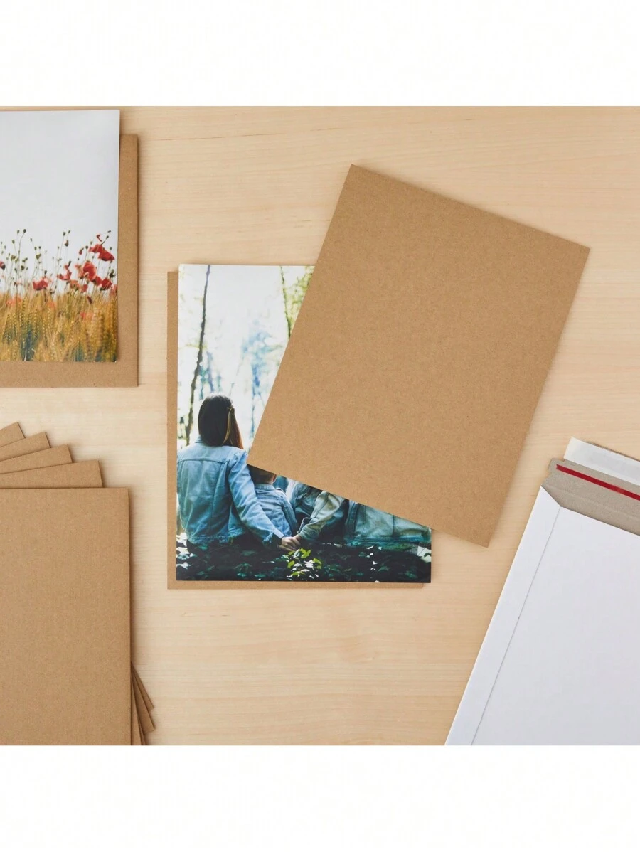 25 Pack Corrugated Cardboard Sheets, 8x10 Flat Card Boards Inserts For ...