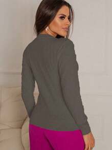 Women Cardigans - Màu xám đen - Xem 2