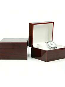 豪華木質手錶盒禮品包裝,帶手工木質櫃陳列展示