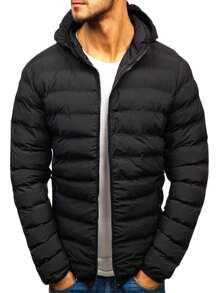 Men Winter Coats - 黑色 - 查看 1