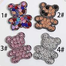 1-8 件套全新手工水钻泰迪熊 DIY 配饰、烫印泰迪熊鞋、帽子、包包、服装配饰、手册、装饰贴纸