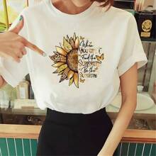1/2/3pcs Sunflower Butterfly Pastoral Iron On Transfers Patches Heat Transfer Iron Patches Heat Transfer Stickers For DIY Art Craft Clothing Fabric Decor - Multicolor - View 5