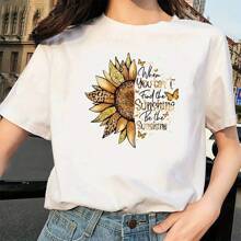 1/2/3pcs Sunflower Butterfly Pastoral Iron On Transfers Patches Heat Transfer Iron Patches Heat Transfer Stickers For DIY Art Craft Clothing Fabric Decor - Multicolor - View 7