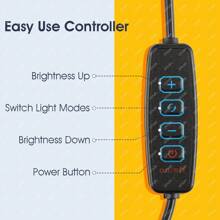 OYAJIA LED Desk Lamp, Adjustable Swing Arm Table Lamp With Clamp,Eye-Caring Architect Desk Light,Dimmable Lamp For Home Office With USB,3 Lighting Modes With 10 Brightness Levels,10W - Black - View 9