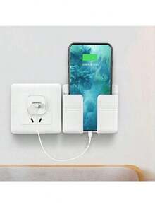 Kit 2 Suporte Para Celular Fixação Parede de Controle Remoto Com Adesivo Sem Furos PROMOÇÃO - Multicolorido - Visão 3