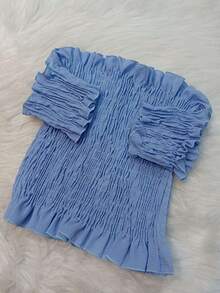 Women Blouses - Màu xanh nhạt - Xem 2