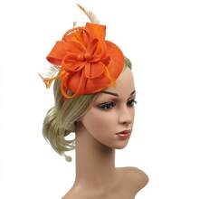 Chapeau fascinateur élégant de célébrité avec serre-tête et pince à cheveux, coiffure de mariage et de derby pour femmes 1 pièce Chapeau de cowboy Chapeau de cowgirl Halloween