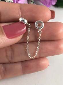 Trava Berloque P/ Pulseira 2 Mm Pega Ladrão Prata 925 Maciça - Prata - Visão 5