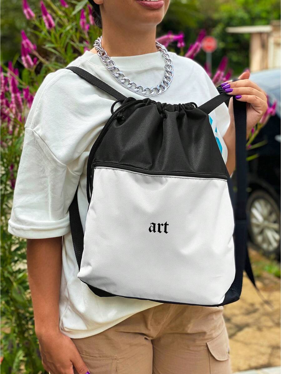 Men Tote Bags - 黑與白 - 查看 1